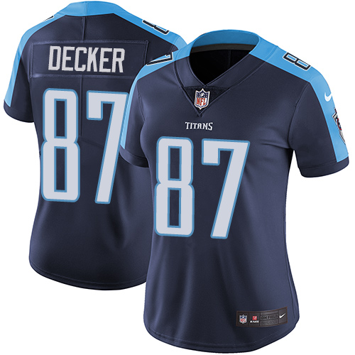 Nike Titans #87 Eric Decker Navy Blue Alternate Women's Stitched NFL Vapor Untouchable Limited Jersey
